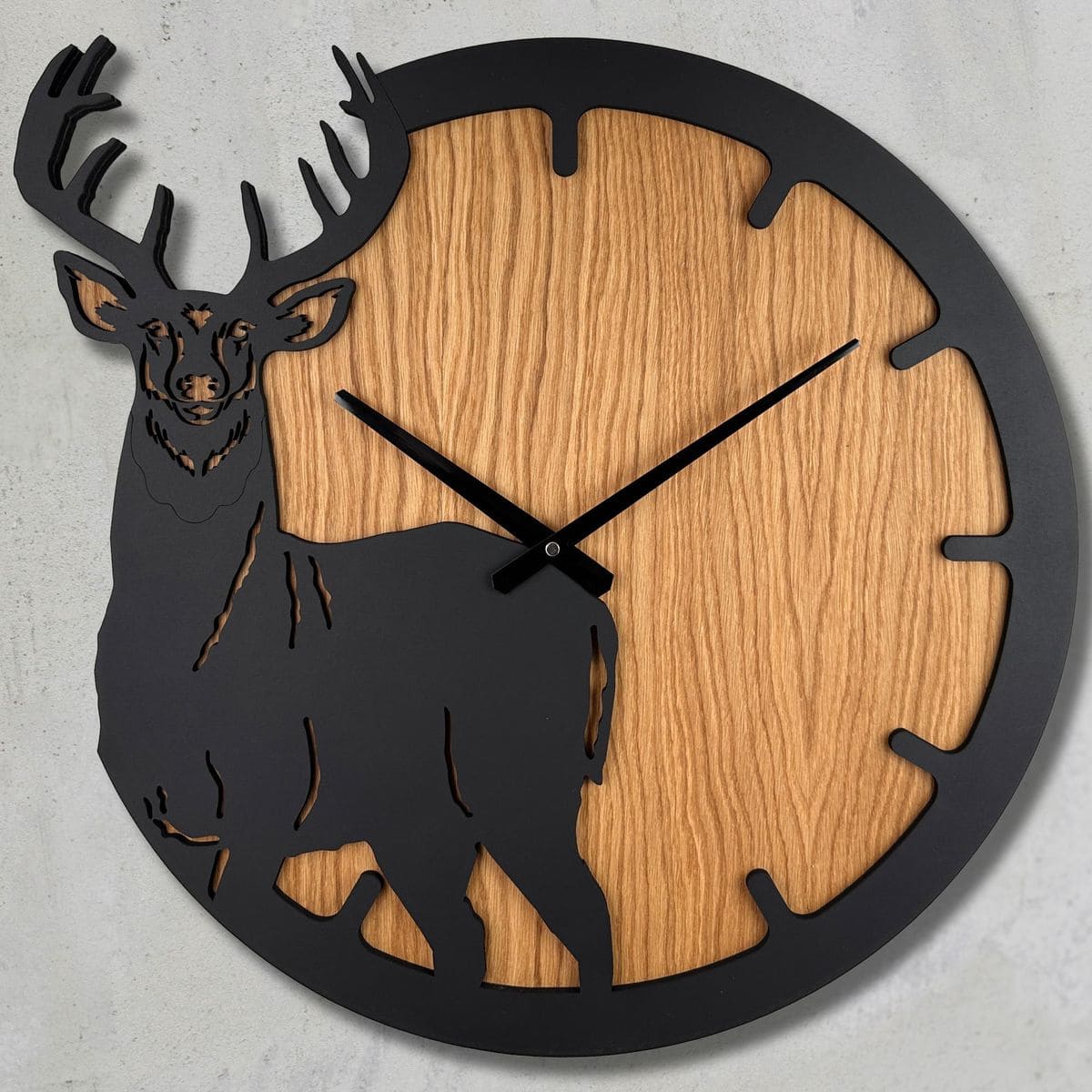 Horloge murale Cerf noir
